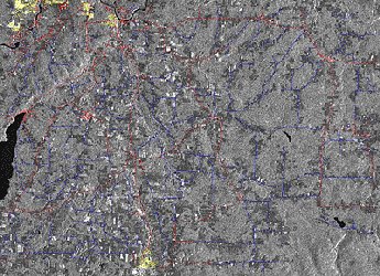 Ortho-Rectified Radarsat-SAR Fine Mode Image