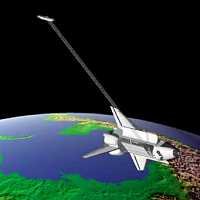 Shuttle Radar Topography Mission - Two Antennas.